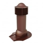 Вентиляционная труба для мягкой кровли при монтаже Viotto диаметр 110 мм, высота 550 мм, не утепленная, коричневый шоколад RAL 8017
